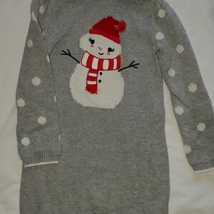 Gymboree Gray Sweater Dress with Snowman NWT